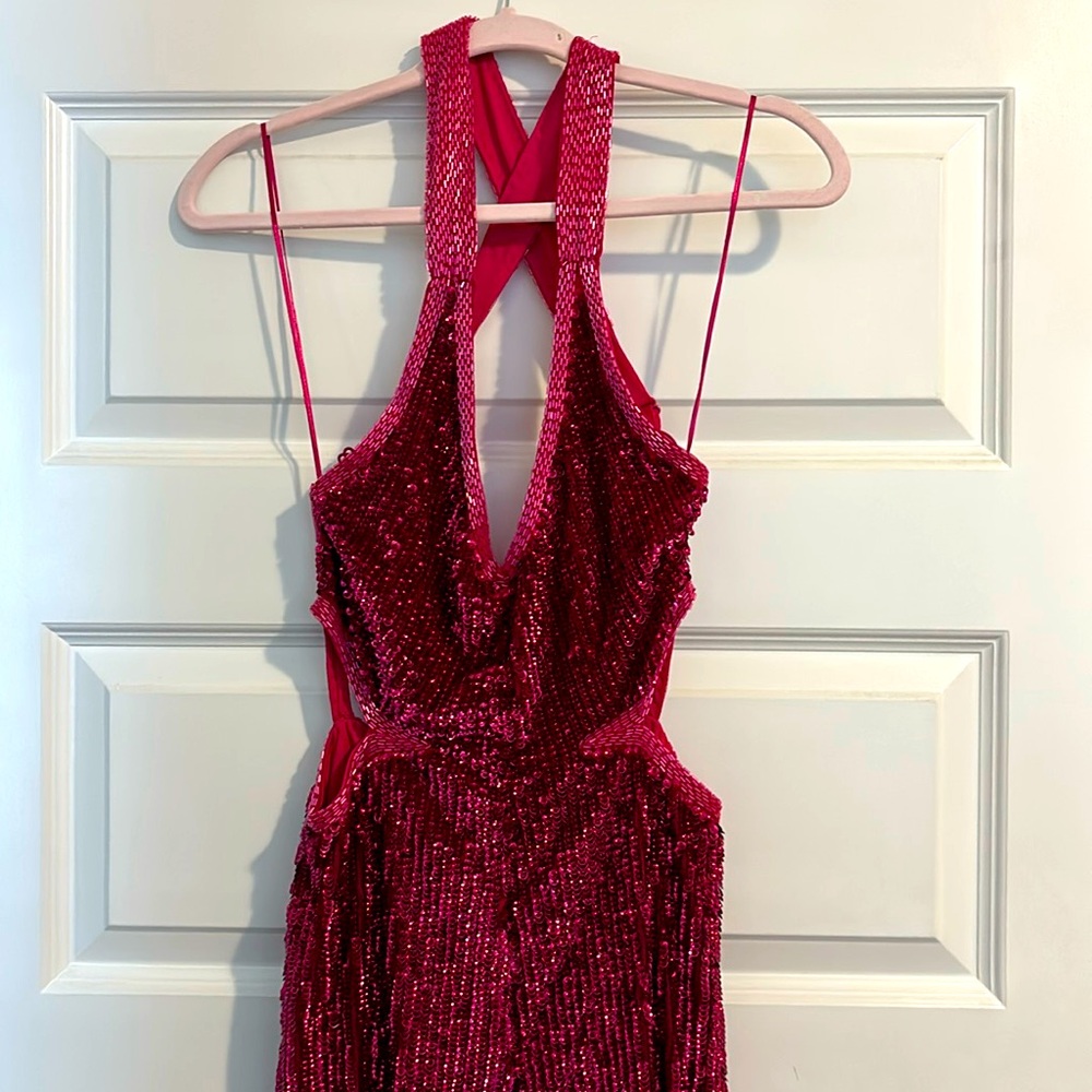 Pink sequin jumpsuit
